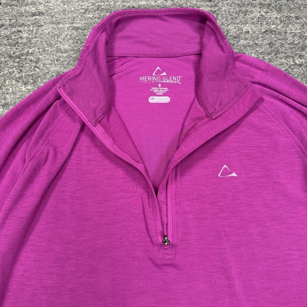 Paradox Top Pullover Women S Merino Blend Pink 1/4 Zip Dri-release Base Layer